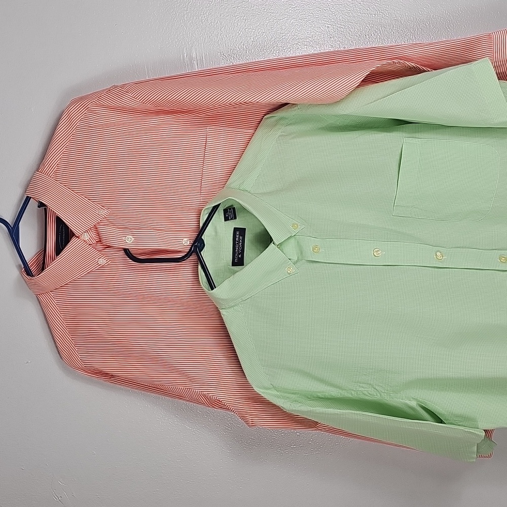 Two Mens Dress Shirt. Size XL. Measure In Description